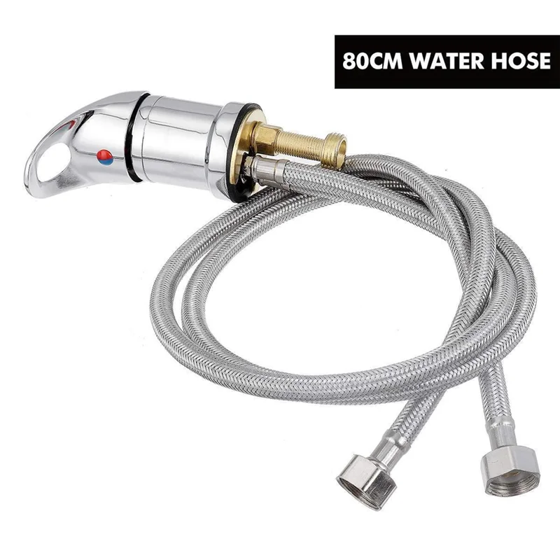Salon Spa Hot Cold Mixer Water Faucet Set, Salon Shampoo Bowl Faucet And Sprayer Kit With Sprayer Hose