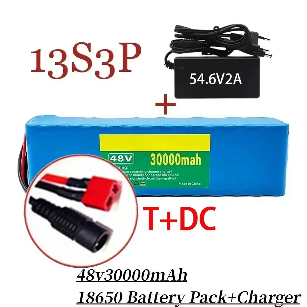 Nieuwe 13S3P 48v 30Ah Lithium Ion Batterij 48v 30000mah 1000w voor 54.6v Elektrische Krachtige batterij met BMS - afbeelding 1