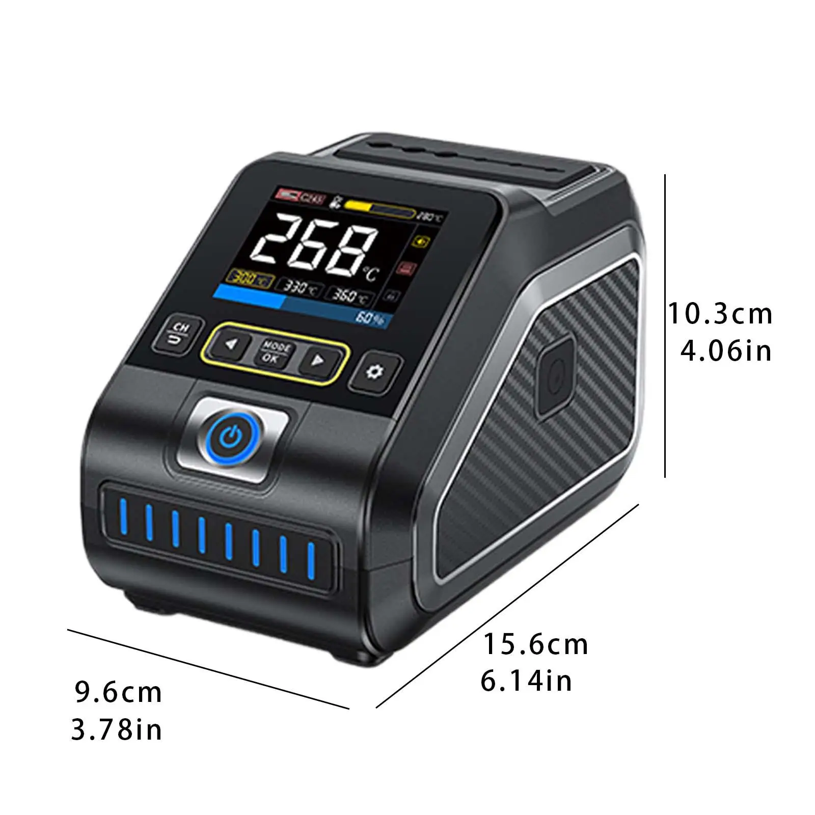 Digital Soldering Station 200W Fast Heating Short Circuit Protection Digital Solder Iron Kit for Chip Repairs PCB Manufacturing