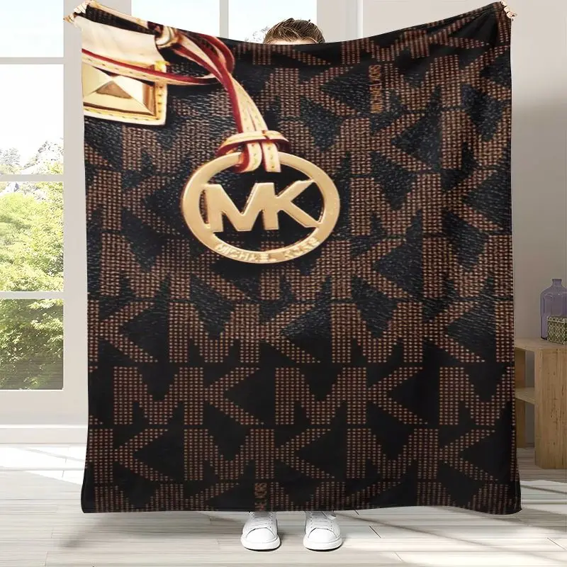 Fashion M-Michael-Kors Logo Soft Flannel Throw Blanket,Cozy Warm Blanket for Bed,Sofa,Living Room,Picnic,Camping,Home Decor,Gift