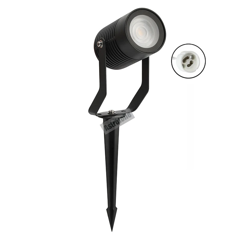 GU10 Garden Spike Light Landscape Lawn Lamp Housing Waterproof Pathway Mini Spot Light Bulb Fitting