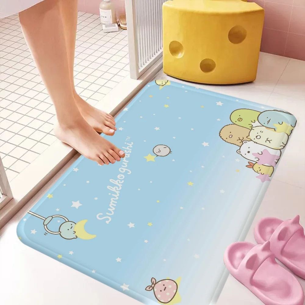 S-sumikko g-gurashi Eingangstür matte rutsch fest absorbieren Wasser lange Streifen Kissen Schlafzimmer matte Toiletten teppich