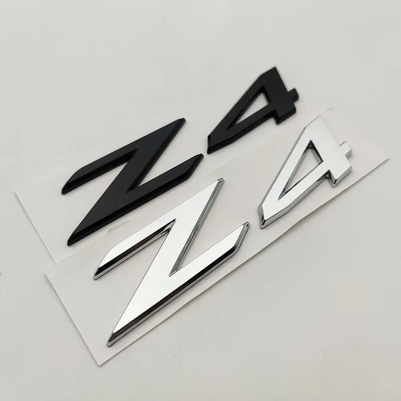 3D ABS chromowane czarne logo Z4 emblemat tablica naklejka na bagażnik samochodowy dla akcesoriów Z4 E85 E89