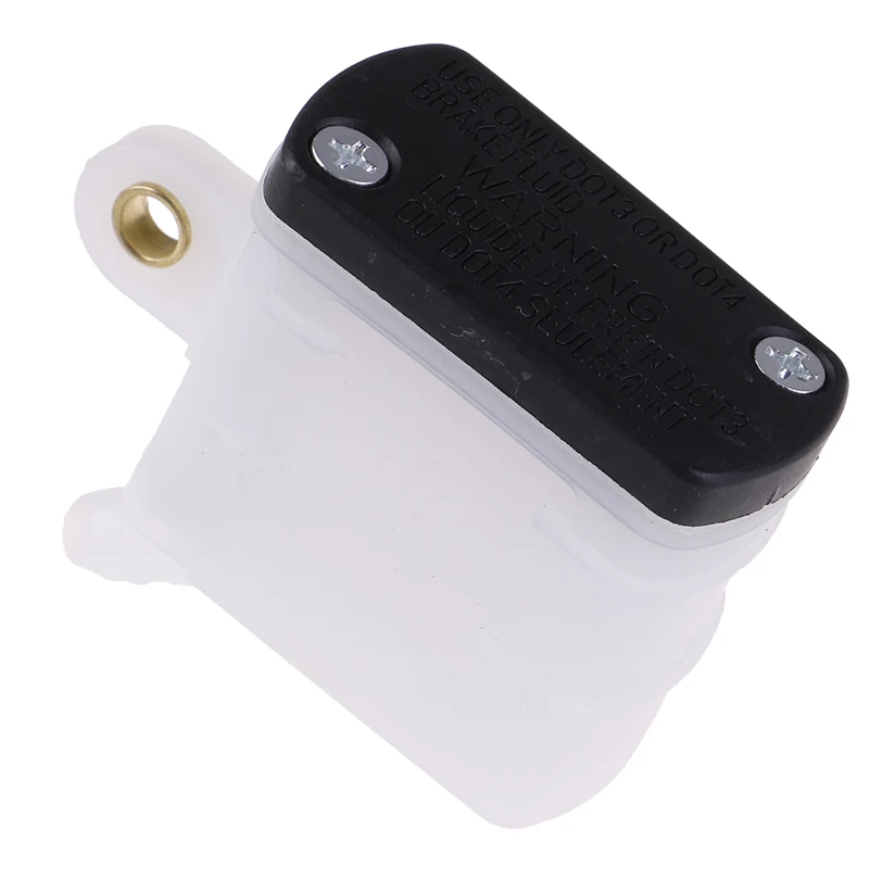 1Pc White Plastic Universal Brake Reservoir Front Fluid Oil Cup Motorcycle Master Cylinder