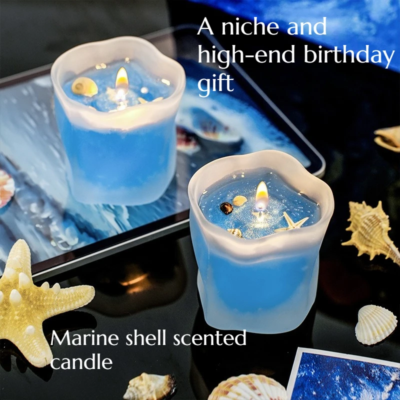 

Atmosphere Marine Shell Scented Candles Home Decoration Indoor Long-lasting Fragrance Niche High-end Feel Birthday Gift
