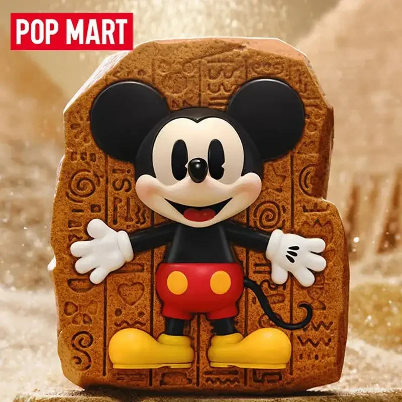 

POP MART Disney Mystery Box с Микки - фигурки слепых серий, украшение для домашнего декора, натуральная сумка для игрушек, беспокойное творчество