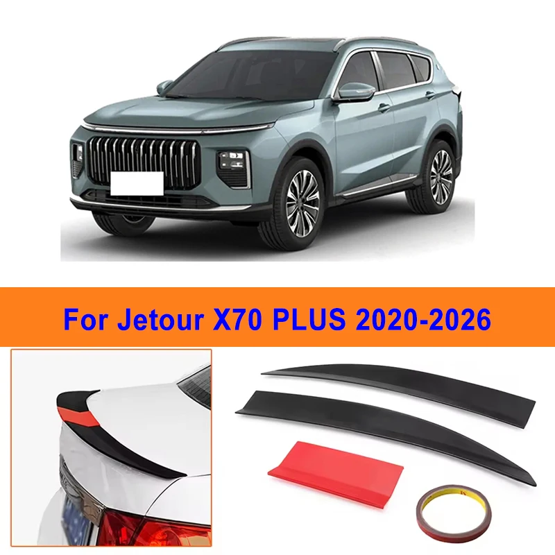

For Jetour X70 PLUS 2020-2026 3-Section ABS Rear Trunk Spoiler 115-125cm Adjustable Sports Decor Top Wing Car Exterior Parts