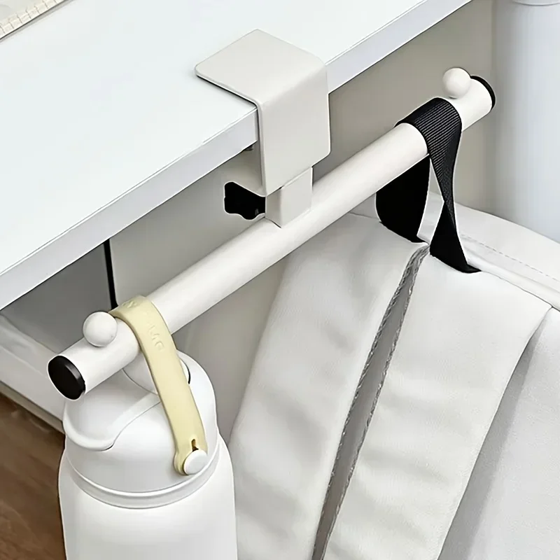 

Punch-Free Wall Mount Desk Hook Adjustable Design Sturdy Iron Hanger For Bag Umbrella Organizing