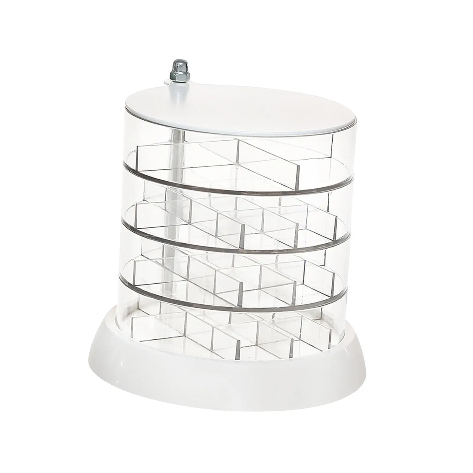 Rotating Jewelry Storage Box Jewelry Tray Rings Makeup Container Hair Ties 4 Layers Jewelry Organizer Box for Bathroom Party