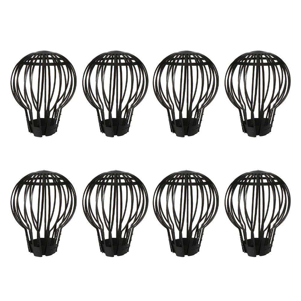 

8 Pcs Drain Grill Roof Round Net Caps Gutter Downspout Guard Anti-block Covers Rooftop Strainer Outdoor Drainer Screen Plastic