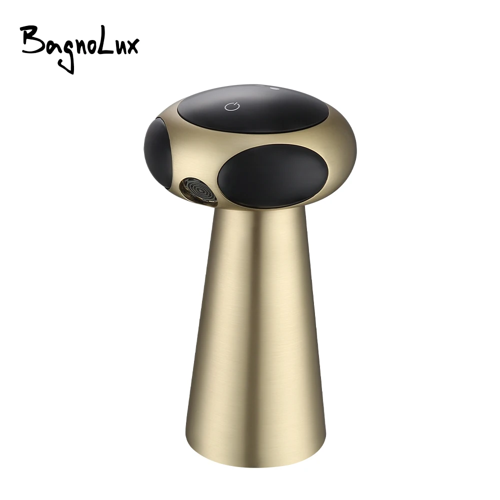 Bathroom Faucet Touch Sensor Brushed Gold Voice Control Sensor Sink Faucet LED Light Hot And Cold Tap