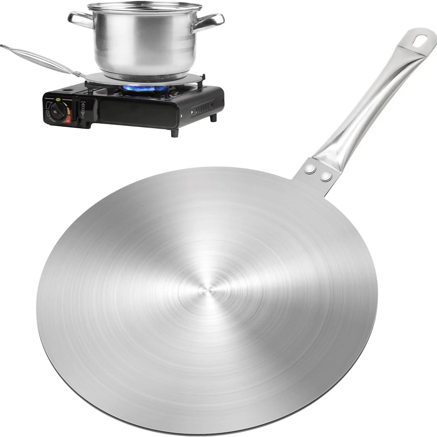 D9 Stainless Steel Gas and Electric Stovetop Heat Diffuser Ring Plate Kitchen Cookware Bakeware Accessories Cooking Kitchenware