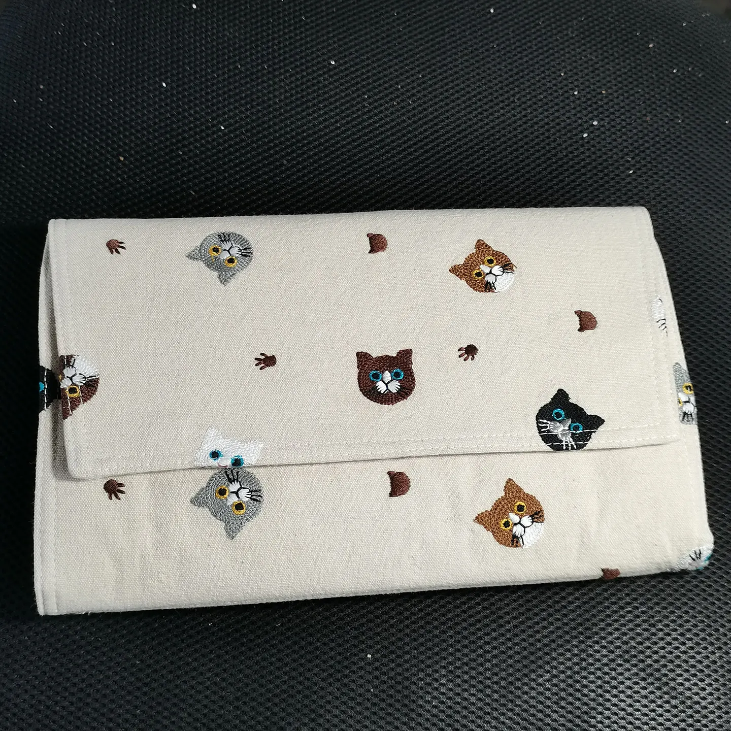Personalized DIY Customized Large Capacity Portable Pencil Bag High-End Pencil Bag, Cotton Fabric 20 Holes