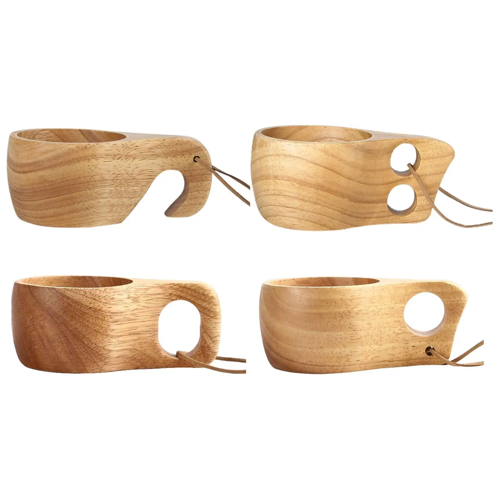 كوب حليب خشبي خفيف الوزن ومحمول للنزهات المنزلية الخارجية #1