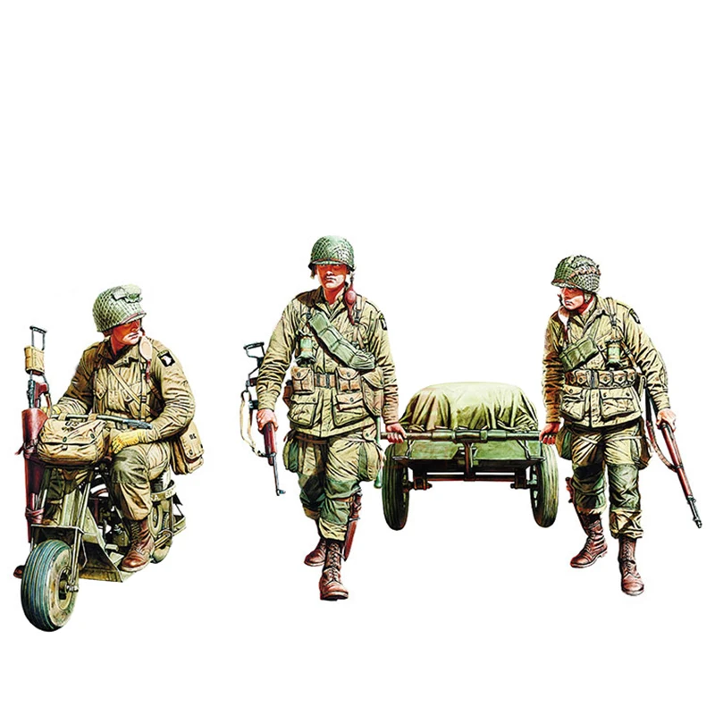 Gecko model 35GM0041 M53 Paratrooper Motorcycle & Tractor & Paratrooper Set 1/35