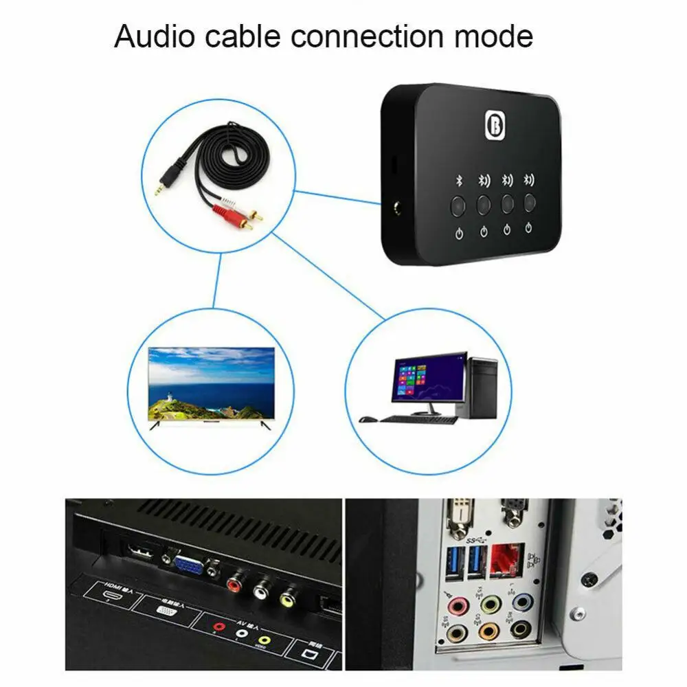 Splitter Upgraded 4.0 Portable Multi-point Music Usb Car Pc Audio Receiver Drag Three Wireless Receiver Sharer