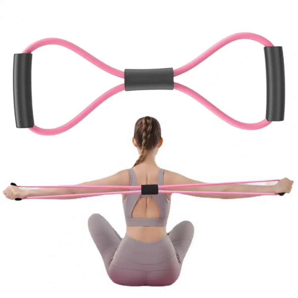 Yoga Band Ergonomic TPR Back Shoulder Neck Stretching Resistance Loop Home Fitness Yoga Equipment Two-Color Chest Expander