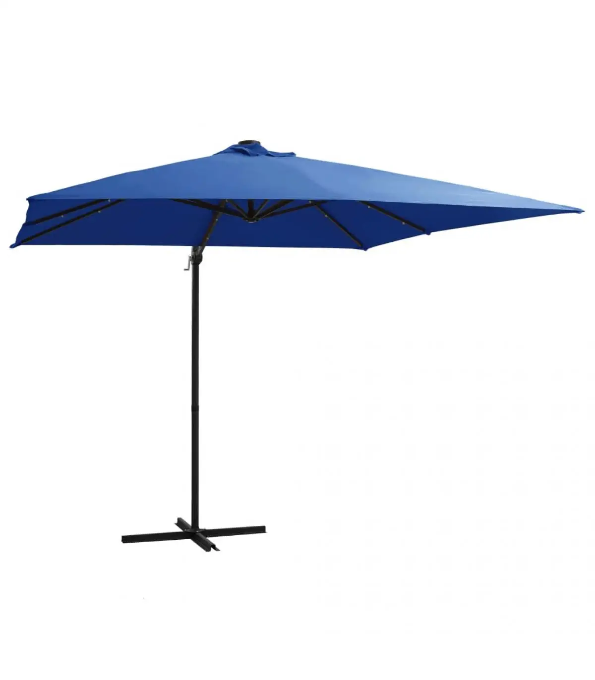 250x250 cm blue steel Post LED sunshade overshade