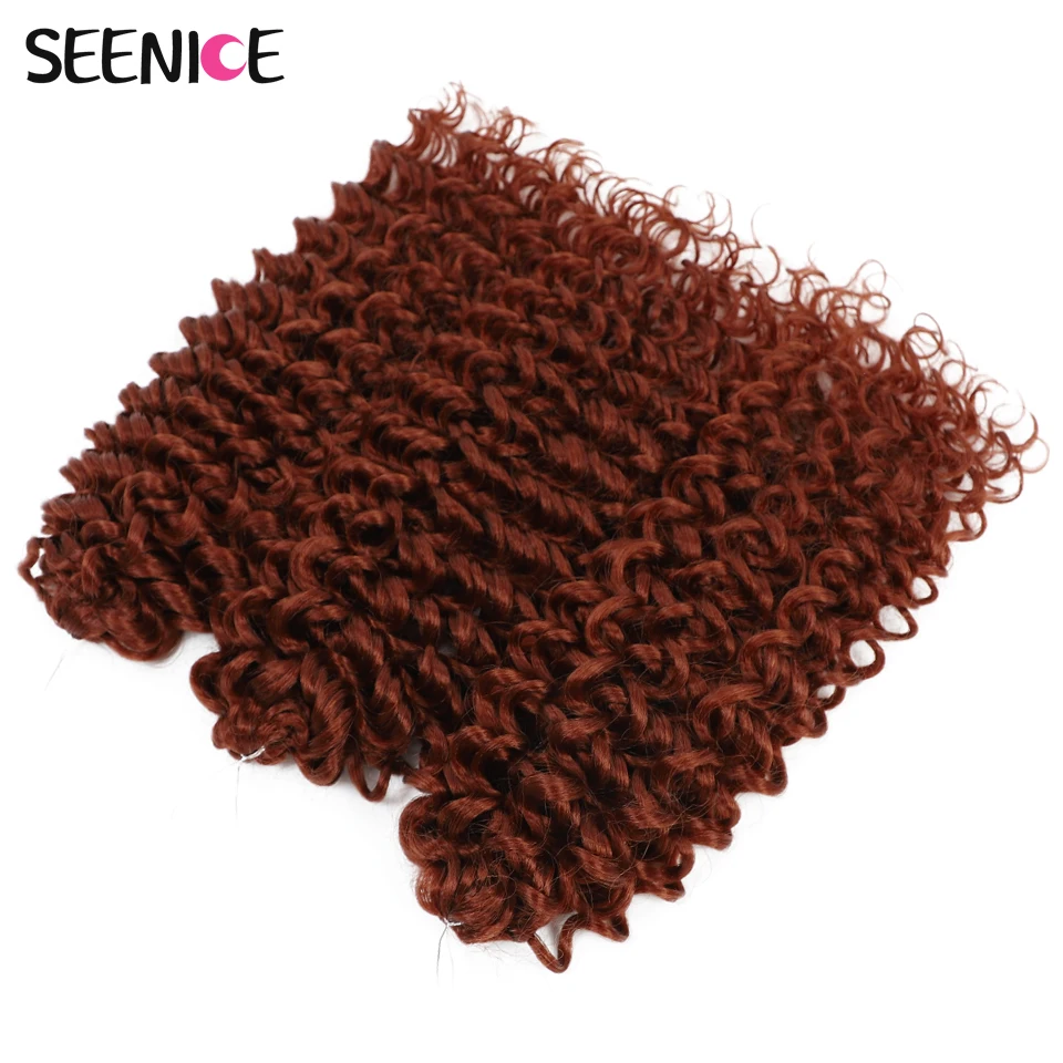 Synthetische Marshmallow Afro Curl Häkeln Haar lockig Häkeln Geflecht Twist Flechten Haar Extensions Wasserwelle Ombre für schwarze Frauen – Detail 9