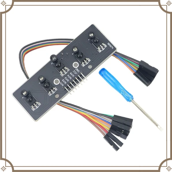 5-Channel Digital Infrared Line Tracking Sensor Module Smart Car Black White Line Detector For Electronic Competition