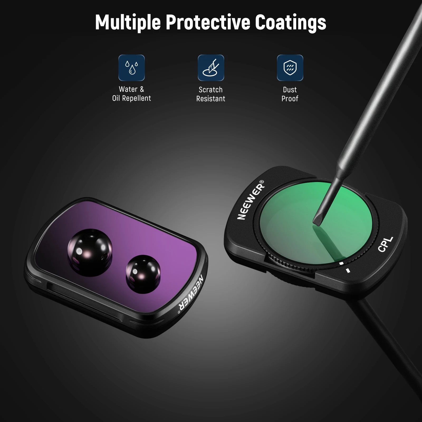 Neewer Magnetisches Nd-Filter-Set für DJI Osmo Pocket 3/4 Objektivfilter HD Mehrfach Beschichtetes Optisches Glas Gimbal-Kamera-Zubehör – Detail 2
