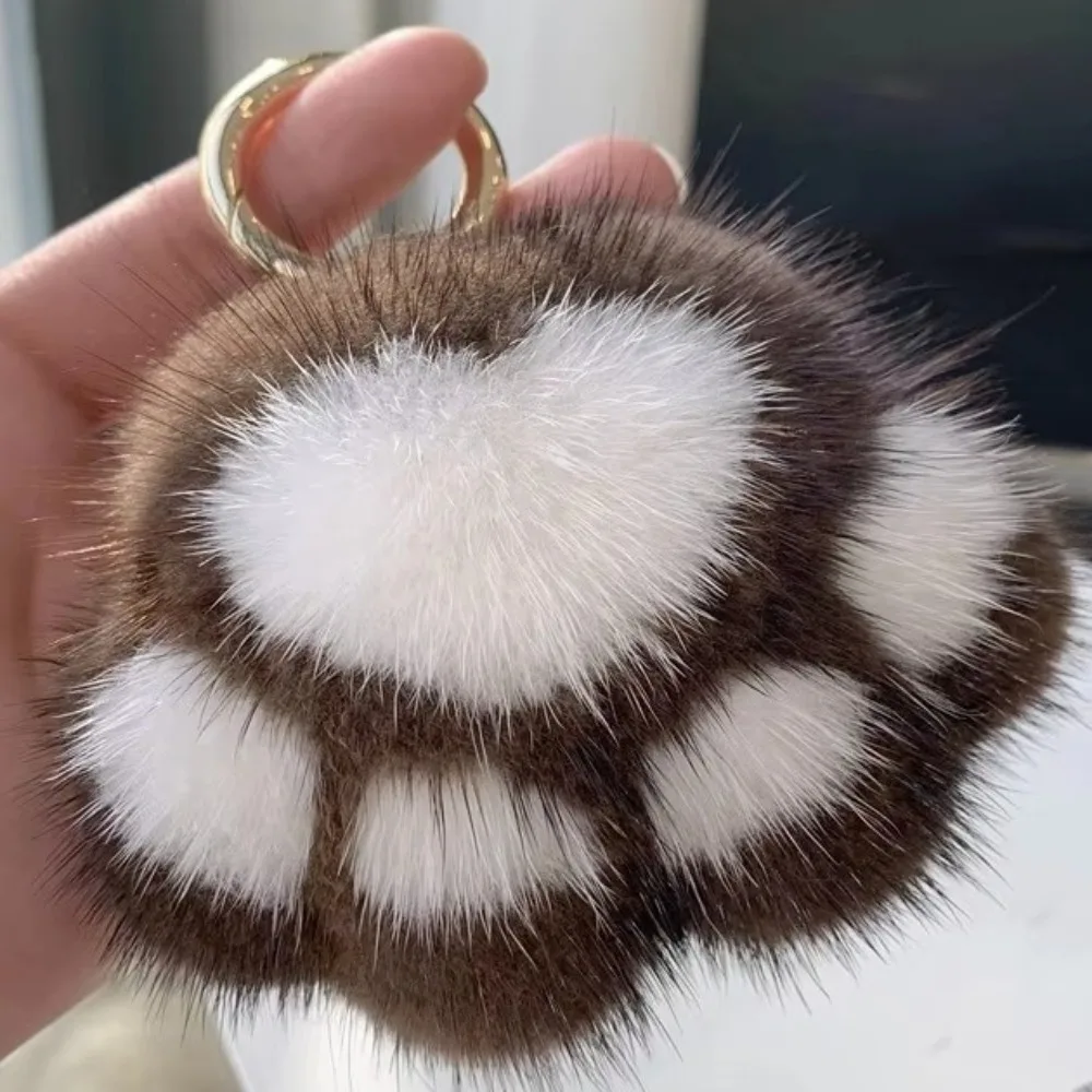 Kawaii carino bambola zampa di gatto portachiavi soffice morbido peluche peluche portachiavi auto farcito zampa di animale portachiavi in pelliccia sintetica San Valentino