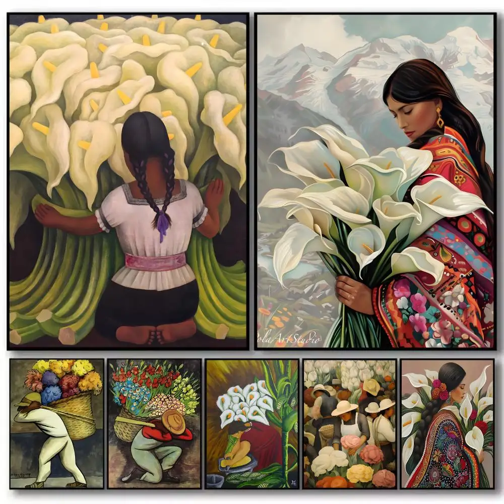 Art Diego Rivera Art Poster High-definition  poster stickers, suitable for bedroom, living room, home decoration