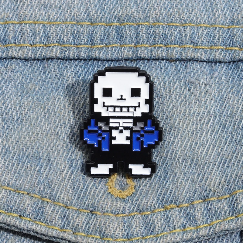 Game Undertale Sans Enamel Pins Pixel Cartoon Character Lapel Badge Backpack Clothe Brooches Jewelry Gift Wholesale Price Pin