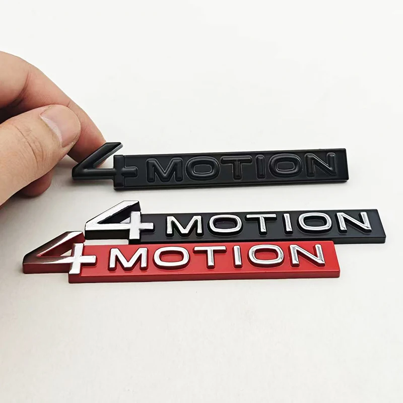 3D Metal Car Styling 4MOTION Logo Sticker Body Badge Tail Decals For VW Tiguan Touareg Golf Passat R32 Atlas Arteon Accessories