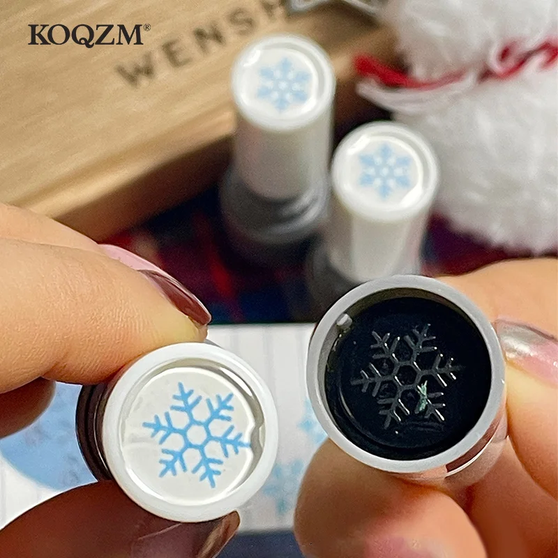 Blue Snowflake Seal Healing Winter Snow Scene Theme Kindergarten Kids Gift Praise Reward Self Inking Stamps Greeting Card