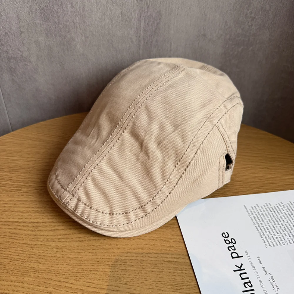 Korean-style refreshing candy-colored light-bleached cotton cap for men and women, suitable for both travel and commuting.