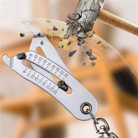 ABSS-2X Precise Thread Size Checker Keychain,Bolt And Nut Identifier Gauge Size Gauge Precise Bolt Size Finder Keychain