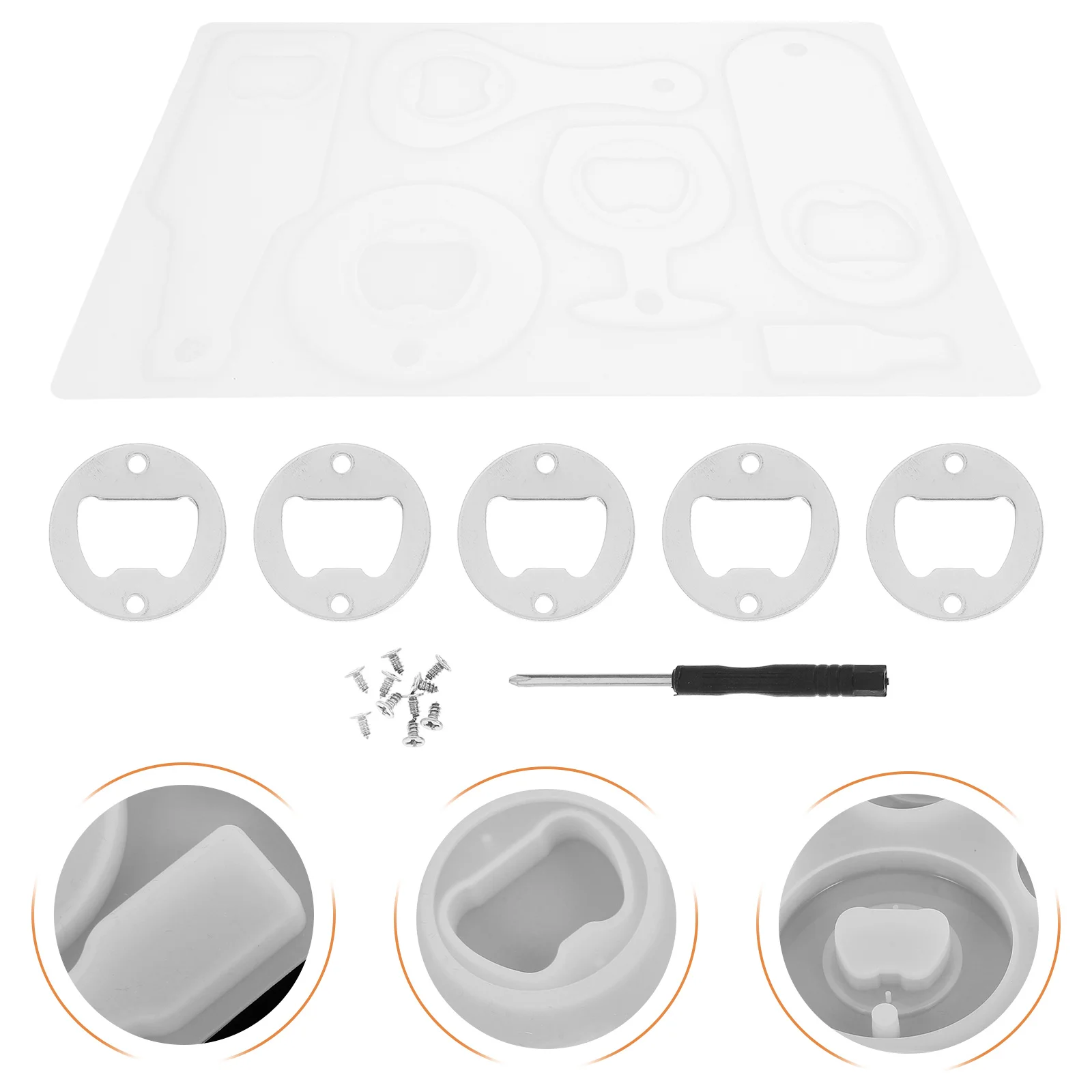 

1Set Multi-Function Bottle Opener Silicone Mold DIY Resin Craft Making Mold Party Beer Opener Durable Reusable