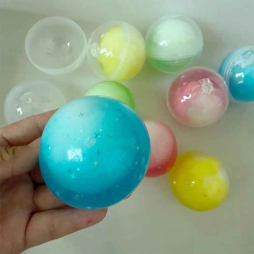 Boys Girls Sensory Fidget Crunch Squishy Round Crunch Sound Wax Coating Squishy Glitter Pinch Crispy Squeeze Adults