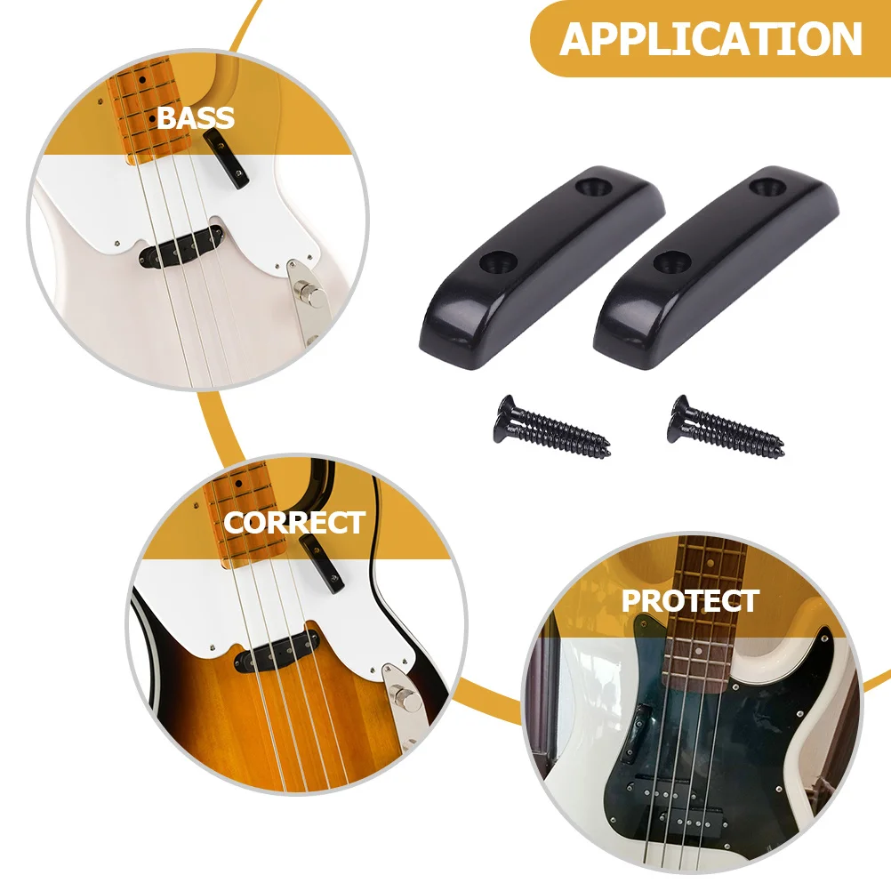 

2 set Bass Thumb Rest Plastic Finger Rest For Bass Guitar Ergonomic Design Protects Hand Instrument Durable Musical Instrument
