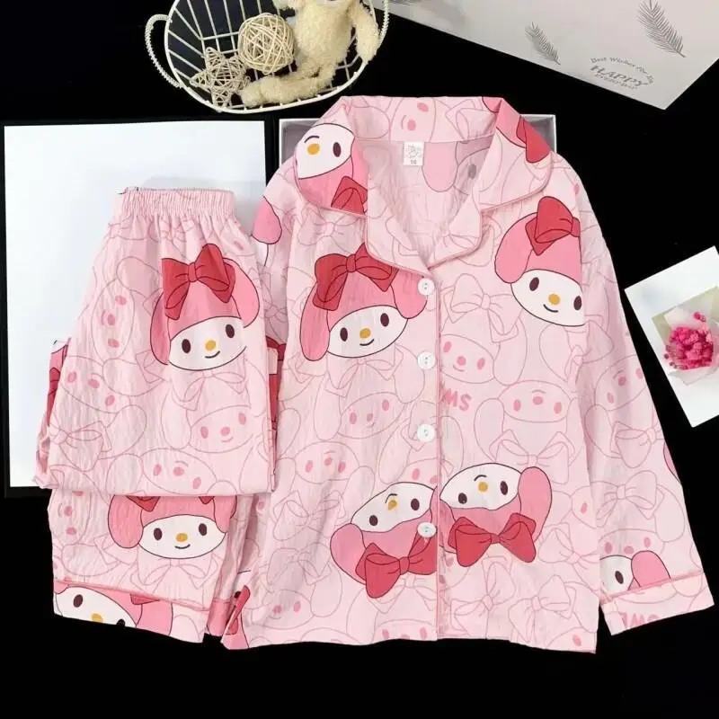 

Пижама Sanrio My Melody: Милая, стильная, модная, популярная, качественная, очаровательная, мягкая, удобная, повседневная, стильная, крутая, для сна.