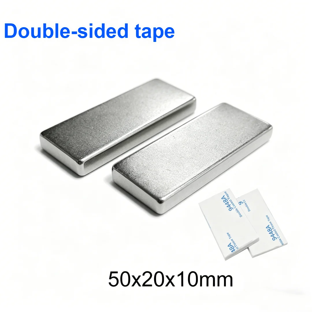 50x20x10 square magnet block with double-sided tape suitable for home refrigerators and office DIY sizes 50 * 20 * 10