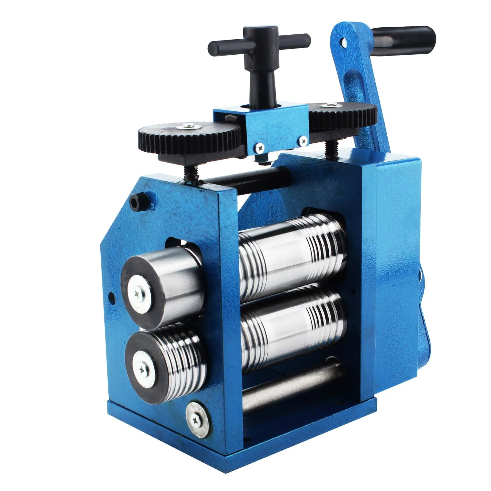 

Sheet Square Semicircle Pattern Wire Roller Gear Ratio 1:2.5 Mill Manual Combination Rolling Mill Machine Jewelry Rolling Mills