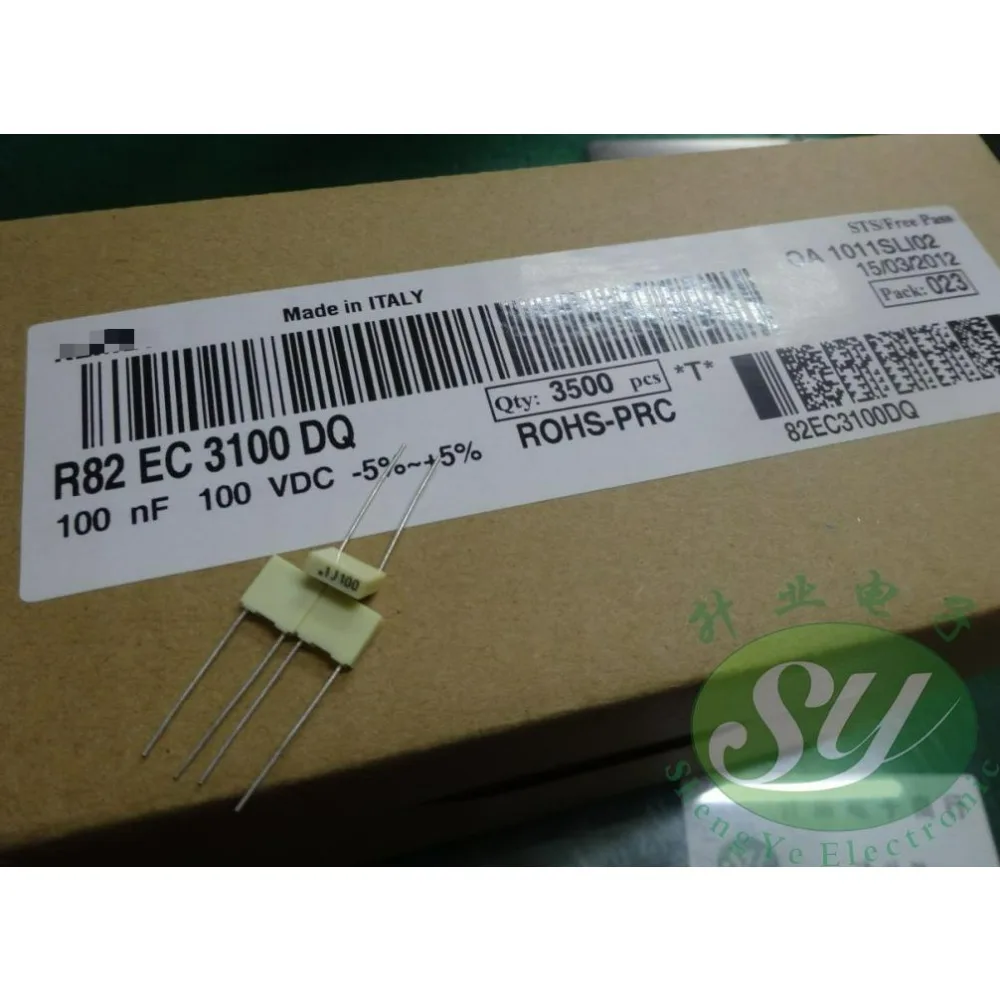

50PCS AV R82 0.1uf/100V 100nf u1 104 brand-new 5mm film capacitor