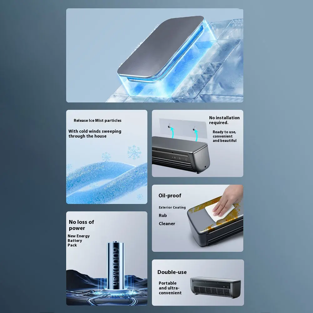 

Wall-Mounted Air Cooling Fan 3 Speeds Table Fan Electric Fan for Home Kitchen Bedroom Office