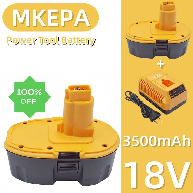

NewOriginal Power Tool Battery 18V 3.5Ah Power Tool lpega for DC9096 DE9039 DE9095 DW9098 DE9503 DW9096 Replacement Battery