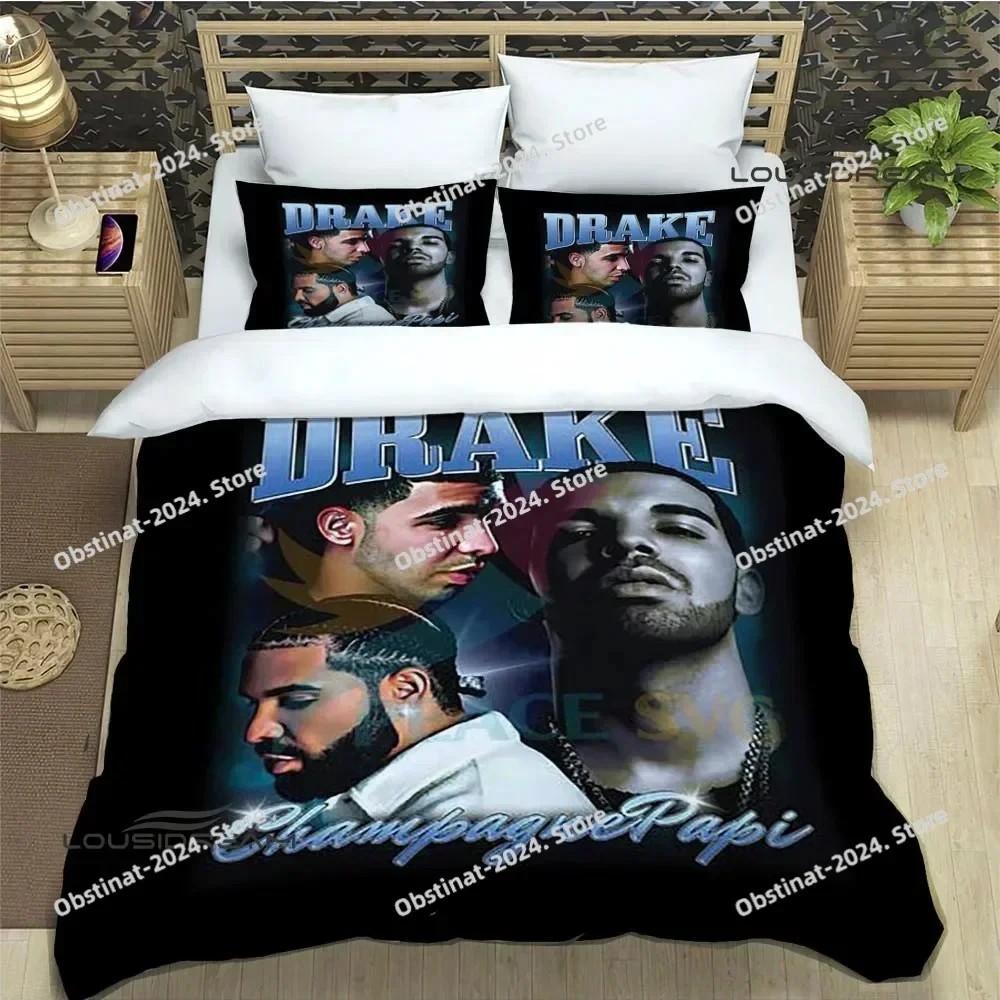 

Rapper Drake 3D printed Printed Bed Set Duvet Cover Pillowcase Bedding Set Bed Linen Sheet Quilt Cover Full Queen King Size