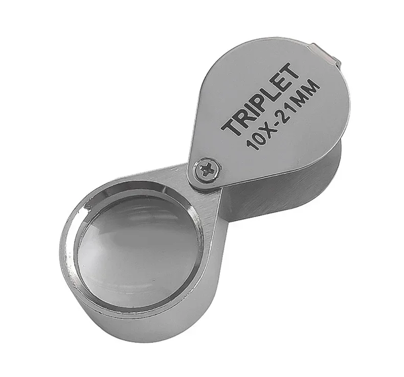 10x 20x 30X 21mm Hochvergrößernde Metall-Lupenbrille mit Faltgläsern Kleine Tragbare Juwelier-Etiketten-Identifikationslupe – Detail 2