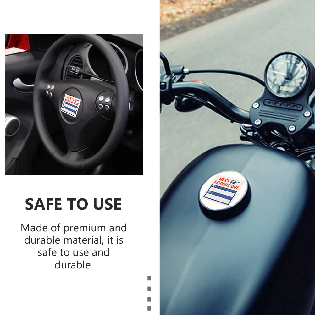 1 Roll Oil Change Reminder Stickers Clear Vinyl Waterproof Service Due Labels For Car Maintenance Window Windshield Removable No