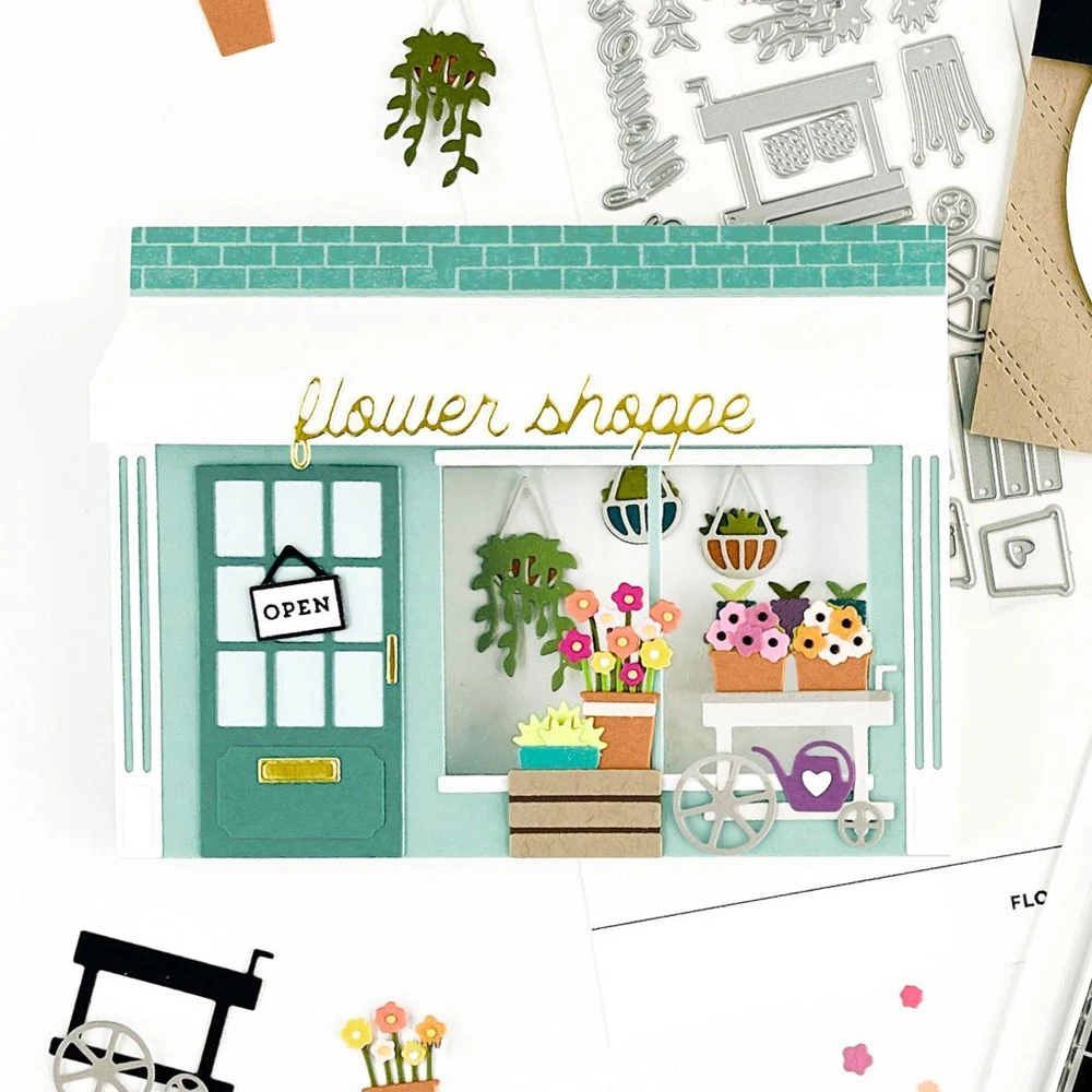 Campuran Musim Semi Bunga Mekar Logam Pemotong Dies/Cap Jelas DIY Kerajinan Pembuatan Kartu Scrapbooking Stensil Baru 2023