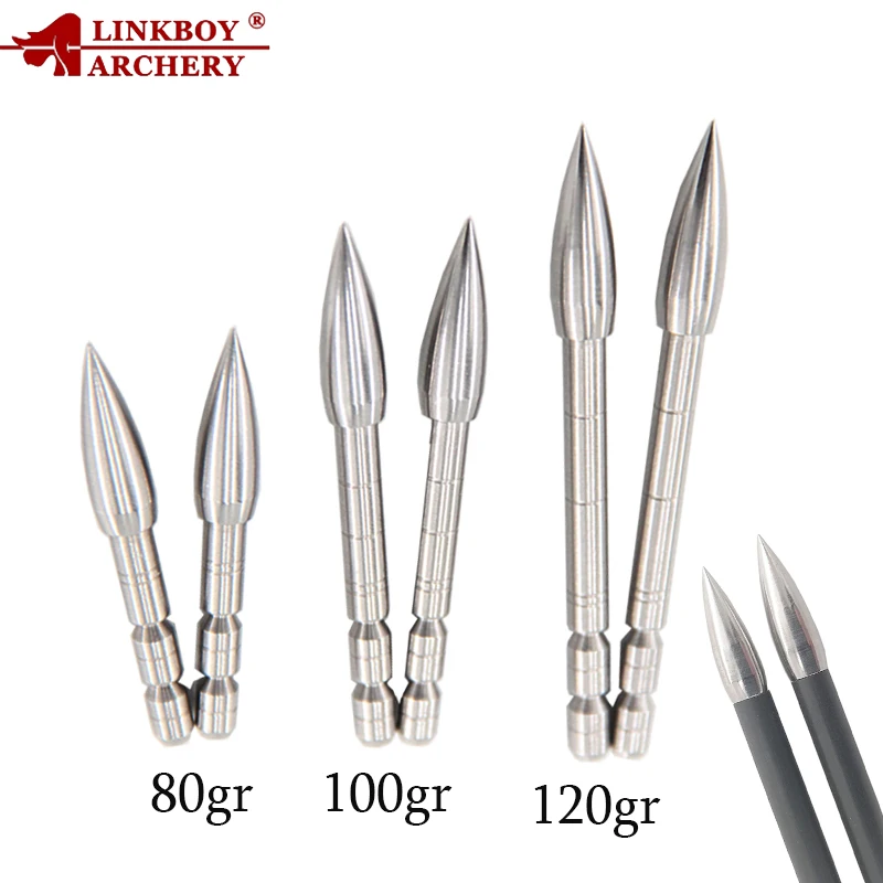 12/30pcs Linkboy Archery Arrow Point Arrows Tips 80/100/120gr for ID4.2mm Carbon Shaft Arrowhead Shooting