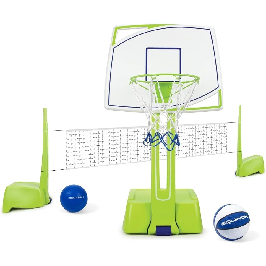 Aro de baloncesto para piscina al aire libre con pelota, sin herramientas, montaje requerido en menos de 5 minutos