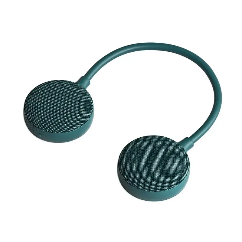 Rockmia Brand ​EBS-906 Wearable Neckand Speaker Dark Green color Portable TF Card Player Wireless Stereo Music System Waterproof