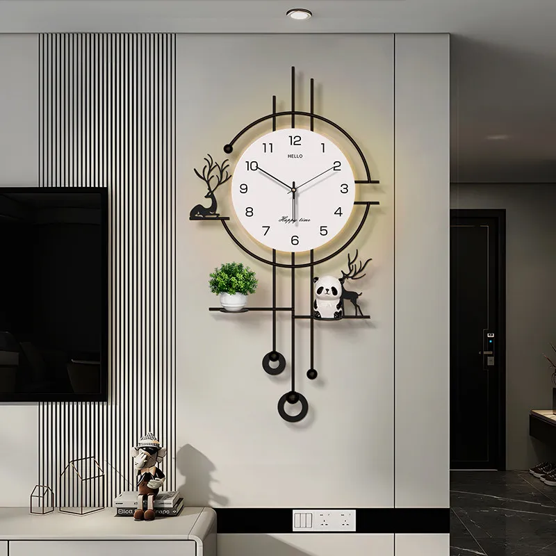 White Unique Wall Clock Premium Elegant Round Cute Nordic Large Digital Clock Living Room Design Horloge Murale Room Decorations