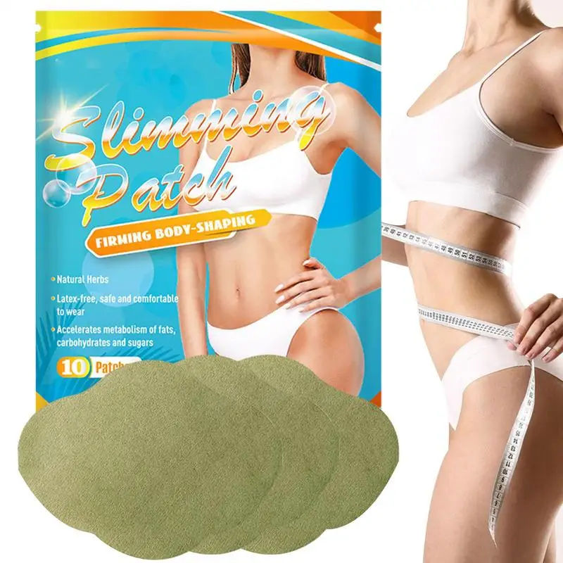 

10pcs/pack Belly Slimming Patch Natural Plant Abdomen Navel Stickers Waist Slimm Stickers For Burning Fat Boosting Circulation